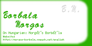 borbala morgos business card